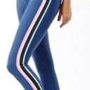 Spiritual Gangster S //  Blue High Waist Side Stripe Leggings Photo 0