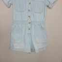 Bluivy Light Blue Denim Distressed Shorts Romper Size Small Photo 3