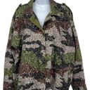 Revolve NEW Retrofete Idan Camo Sequin Matching Set Shorts Jacket Shacket Army  Photo 0