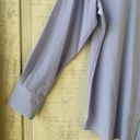 Nine West  Women's size Large Lavender Blue‎ Long Sleeve Button-Up Top Photo 2