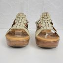 Bare Traps Womens Sandals Size 6.5 Brown Leather Slip-On Strappy Wedge Heels Photo 7