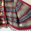 American Eagle  Aztec Western Fringe Oversized Hooded Poncho Cardigan Size XS-S Photo 6