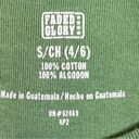 Faded Glory  Small (4/6) Crewneck Short Sleeve Green Top Very Stretchy Photo 3