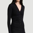 Modern Citizen   Bodycon Button Front Rutched  Dress  black Date night L Photo 2