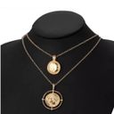 Anthropologie 14K Gold Athena Greek Goddess Double Layer Adjustable Necklace Photo 2