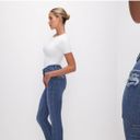 Good American High Rise Slim Straight Jeans Photo 4