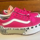 Vans  Old Skool Stacked Logo Platform Shoes Pink White Sz 6 Womans NWT Photo 1