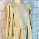 Draper James  NWT cream and gold puff sleeve tiered dress size medium Photo 3