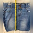 Apt. 9  Denim Jean Pencil Skirt Pockets Slit Stretch Whiskered Blue Wash Sz 12 Photo 9