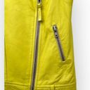 Mackage  Frederica Lamb Leather Moto Vest Asymmetrical Zip Jacket Yellow XS Photo 11