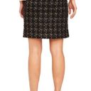 J. McLaughlin  Black & Gold Tweed Skirt Size 6 Photo 1