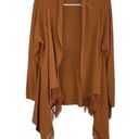 Coldwater Creek  Brown/Tan Open-front Fringe
Cardigan(Size Medium) Photo 0