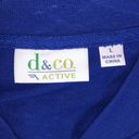 Denim & Co . Active Size L Blue & Black Colorblock Zip Front Knit Jacket Photo 5