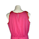 London Times  Color Block Shoulder tie Halter A-line Dress Photo 4