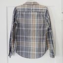 Roxy  Grey & Yellow Plaid Button Up Shirt Photo 3