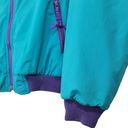 Cabin creek  Vintage Reversible Zip Up Light Teal Purple Oversized Jacket Size M Photo 5