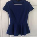 Forever 21 Blue Peplum Top Photo 0