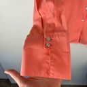 Foxcroft  Heritage Non-Iron Button Up Shirt Womens 20W Fitted Orange Long Sleeve Photo 4