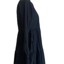 J.Crew  Cotton Poplin Black Tiered Womens Size XS Bohemian Knee Length Photo 1