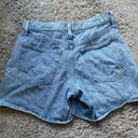 Aritzia Sunday Best Light Wash Denim Mom Shorts Photo 1