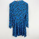 Equipment  Collie Floral Faux Wrap Blue Print Crepe Dress Size Small S Photo 7