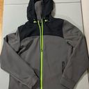 Under Armour Grey Gray Green Fleece Zip-Up Zipper Hoodie Sweatshirt Sweater Pullover Jacket Coat Size M 🐸 Photo 0