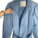 London Fog Vintage  Belted Trench Coat Maincoats Longline Blue Long, size 10P Photo 3