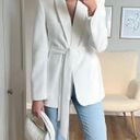 ZARA NWOT  White Belted Tuxedo Blazer. Size Small Photo 1