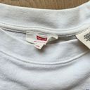 Levi's White Graphic Vintage Raw Cut Crewneck Longsleeve Sweatshirt Top Photo 4