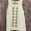 J.Jill  White Embroidered Button Down Tank Photo 0