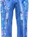 Seven7  Light Wash Factory Distressed Paint Spatter Straight Leg Jeans Size 27 Photo 0