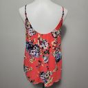 Modcloth  Doe & Rae Coral Floral Pleated Tank Size Small Photo 5