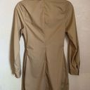 Emory park NEW  Ruched Button Front Long Sleeve Mini Dress in Tan Small Photo 2