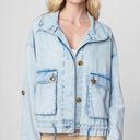 Blank NYC oversized Denim Jacket size S NWT Blue Photo 0