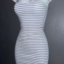 Brandy Melville Spring Bodycon Sundress Blue & White Striped Summer Dress Small Photo 2