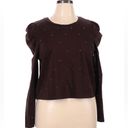 Rebecca Minkoff New!  Embellished Cropped Talia Top DARK BROWN Photo 3