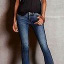 CAbi  Kick It Crop Release Hem Denim High Rise Medium Wash Blue Jeans Womens 10 Photo 9