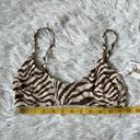 Good American 30.  Women’s Khloe Satin swim top in Zebra001 size 1(Small) Photo 4