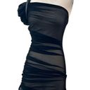 DAVID KOMA One Shoulder Ruched Asymmetric Mini Dress in Black UK10 New Womens Size M Photo 4