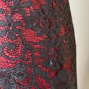 Chelsea & Violet Black Lace Over Red Short Sleeve High Low Dress Size Small Photo 5