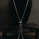 Onyx Vintage Black Hematite  And CZ Lariat Necklace Photo 1