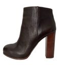 Vince Camuto  Grenadine Brown Leather Heeled Booties  Size 8.5 Photo 2