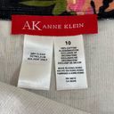 Anne Klein AK  Blue Corduroy Sequins and Floral Design A-Line Midi Skirt Size 10 Photo 8