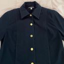 St. John by Marie Gray Navy Blue Gold Button Denim Jacket, size 2 Photo 11