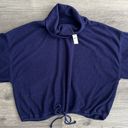 Aerie NWT  Snowed In Fleece Mock Neck Sweater Navy Women's XL Cinch Waist Cozy Photo 2