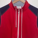 Y2K Colorblock Sleeveless Hoodie XL Unisex Streetwear Red White Blue America Photo 1