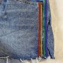 Gap  + Pride Sz 29 Regular 3" Embroidered Denim Shorts Rainbow Mid Rise Photo 1