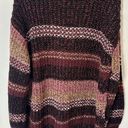 Lane Bryant  Sweater Plus Size 18/20 Multicolor Burgundy Striped Vneck NEW Photo 1