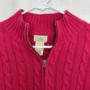 L.L.Bean  large full zip cardigan sweater 100% cotton Photo 2