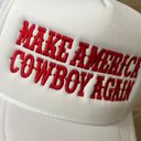 Make America Cowboy Again Trucker Hat White Photo 2